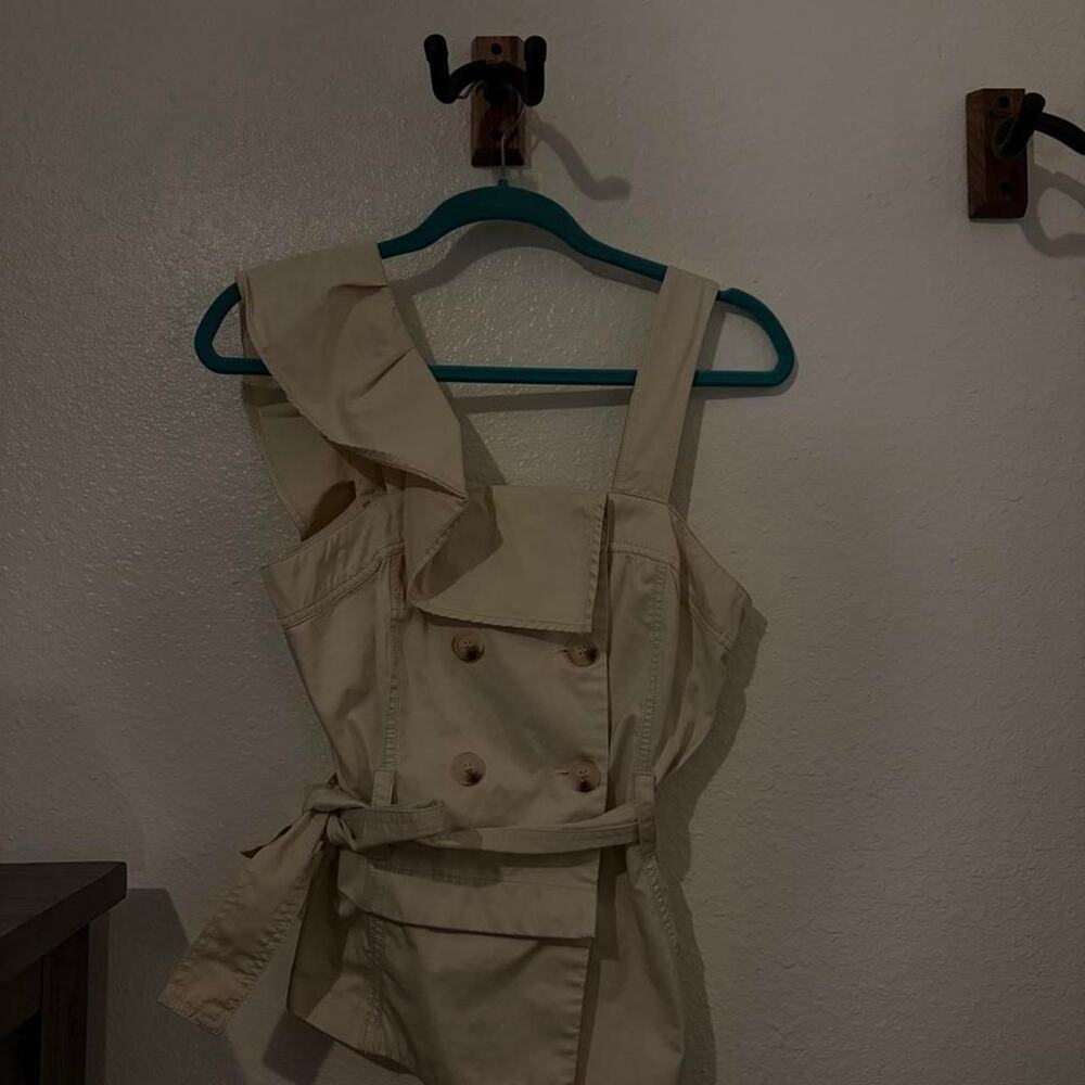 Gianni Bini Cream Asymmetrical Playsuit